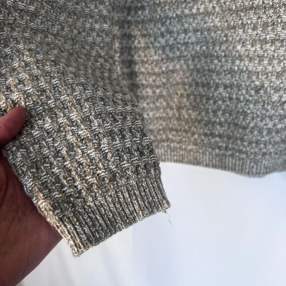 Haggar Fisherman Knit Button Neckline Pullover Sweater Size Medium - Picture 5 of 8